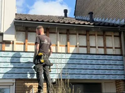 27 m² Keralit gevelbekleding voor drie woningen in Zwolle – foto 14