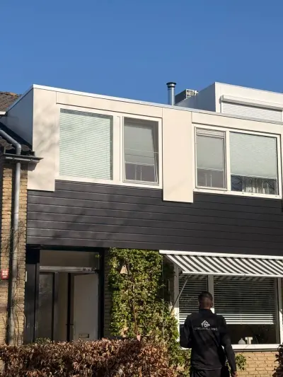 27 m² Keralit gevelbekleding voor drie woningen in Zwolle – foto 4