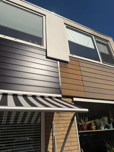 27 m² Keralit gevelbekleding voor drie woningen in Zwolle – foto 9